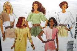 6170 EZ PULLOVER TOP CAP-LONG SLEEVES PATTERN XS-MD